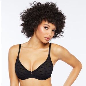 savage x fenty flocked logo unlined bra